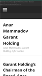 Mobile Screenshot of anarmammadov-garantholding.com